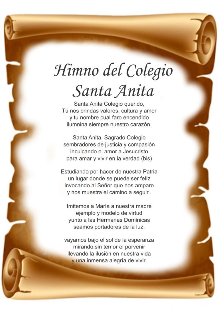 Himno Al Colegio Colegio Santa Anita